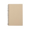 Блокнот на спирали в картонной обложке с переработанной бумагой "Mania", натуральный