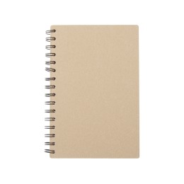 Блокнот на спирали в картонной обложке с переработанной бумагой "Mania", натуральный