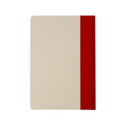 Liliana блокнот формата А5 в твердой обложке из пластика из сахарного тростника - красный кирпичный