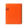 Блокнот "Контакт" с ручкой, оранжевый
