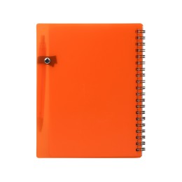 Блокнот "Контакт" с ручкой, оранжевый