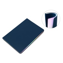 Блокнот А5 в гибкой обложке "Fellini" с голографическим срезом, темно-синий