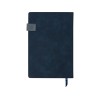 Бизнес блокнот А5 "Freya" с клапаном и карманом для визиток, твердая обложка, 128 листов, синий и темно