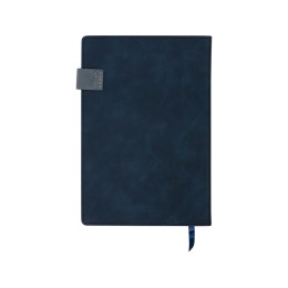 Бизнес блокнот А5 "Freya" с клапаном и карманом для визиток, твердая обложка, 128 листов, синий и темно