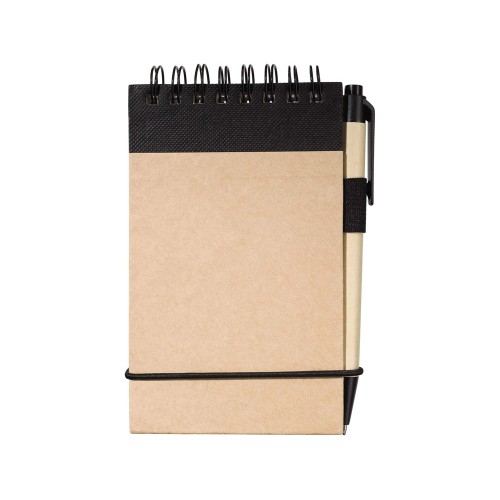 Блокнот А7 "Zuse" с ручкой шариковой, черный