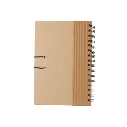 Крафтовый блокнот А5 в твердой обложке "Saharan Cypress", 80 листов 70 гр/м2 бумаги, натуральный