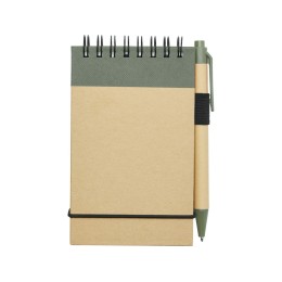 Блокнот А7 "Zuse" с ручкой шариковой, зеленый яркий