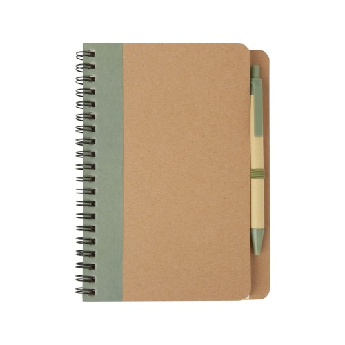 Блокнот "Priestly" с ручкой, зеленый яркий