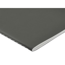 Тетрадь с каменной бумагой А5 "Carrara" 40 л., линейка, серый