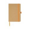 Блокнот A5 "Sevilia Color", твердая обложка из крафта, 80 листов, цветной срез и форзац, натуральный/оранжевый