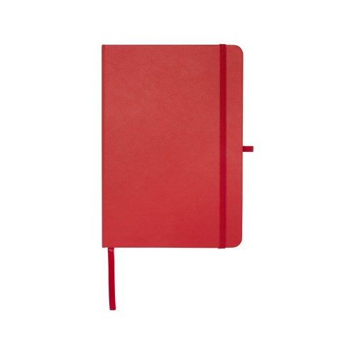Teak блокнот А5 из переработан. материала в твердой обложке с линован. страницами - Красный
