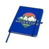 Teak блокнот А5 из переработан. материала в твердой обложке с линован. страницами - Ярко-синий