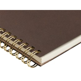 Бизнес тетрадь на гребне А5 "Pragmatic", 60 листов в клетку, темно-коричневый