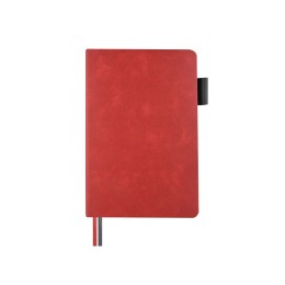 Блокнот А5 "Boston", красный с серым срезом