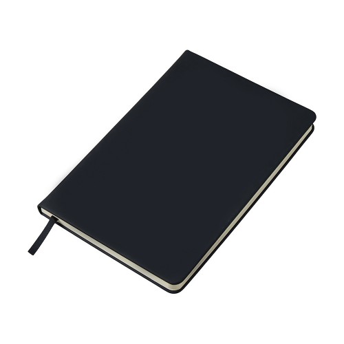 Бизнес-блокнот "С3" софт-тач с магнитом, твердая обложка, 96 листов, черный