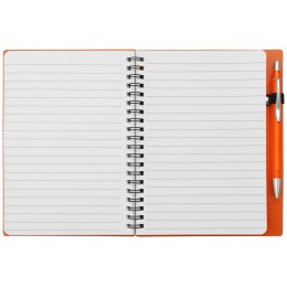 Блокнот "Контакт" с ручкой, оранжевый