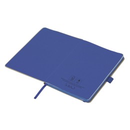 Блокнот A5 "Sevilia Color", твердая обложка из крафта, 80 листов, цветной срез и форзац, натуральный/синий