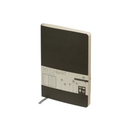 Скетчбук "Sketch & Art" в мягком переплете 140х210 мм, 100 л. бежевой бумаги 100 гр., серый