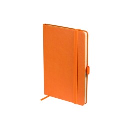 Блокнот А5  "City" на резинке, оранжевый