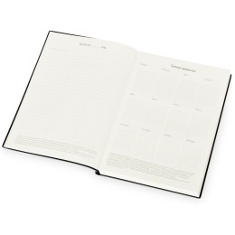 Бизнес блокнот "Supreme" с вставкой из софт-тача, гибкая обложка, 128 листов, серый