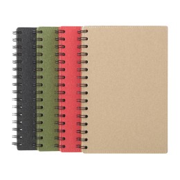 Блокнот на спирали в картонной обложке с переработанной бумагой "Mania", зеленый