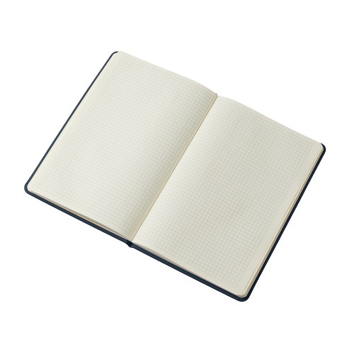 Блокнот в твердой обложке A5 «Виспи» в клетку, темно-синий