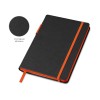 Бизнес блокнот "Bossy Junior" с цветным срезом, твердая обложка, 96 листов, черный и оранжевый