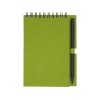 Блокнот Luciano Eco на пружине, с карандашом, маленький, зеленый