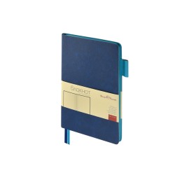 Блокнот А5 "Boston", синий с голубым срезом