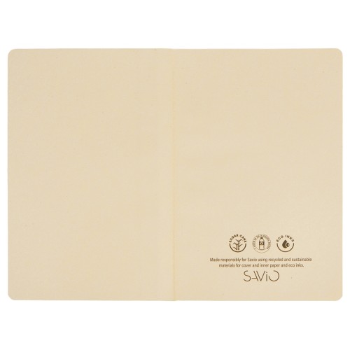 Блокнот А5 из переработанного тростника и RPET "Adiantum", 80 листов, гибкая обложка, красный