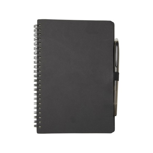 Slate многоразовый набор из блокнота в мягкой обложке и ручки - сплошной черный