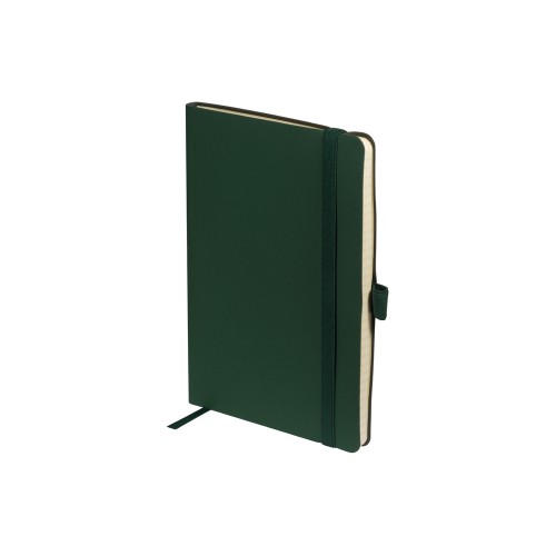 Блокнот А5  "City Flex" на резинке, зеленый