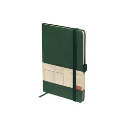 Блокнот А5  "City" на резинке, зеленый