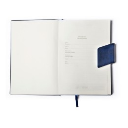 Бизнес блокнот А5 "Monoi" с клапаном, твердая обложка, 128 листов, темно-синий
