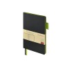Блокнот А5 "Boston", черный с салатовым срезом