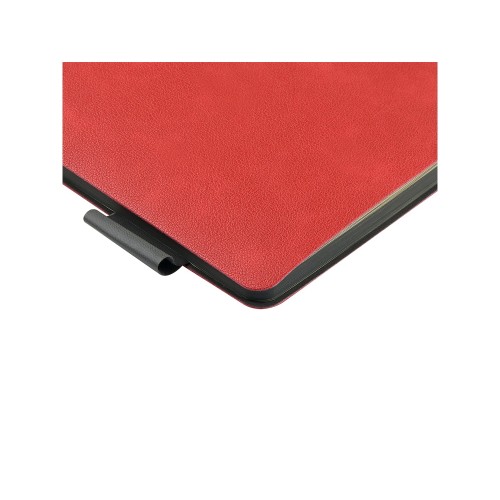 Блокнот А5 "Boston", красный с серым срезом