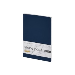 Тетрадь с каменной бумагой А5 "Carrara" 40 л., линейка, темно-синий