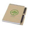 Блокнот Luciano Eco на пружине, с карандашом, маленький, натуральный