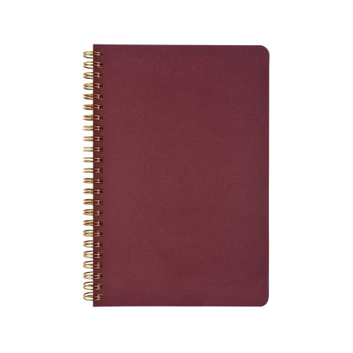 Бизнес тетрадь на гребне А5 "Pragmatic", 60 листов в клетку, бордовый