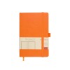 Блокнот А5  "City" на резинке, оранжевый