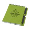 Блокнот Luciano Eco на пружине, с карандашом, маленький, зеленый