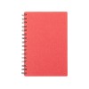 Блокнот на спирали в картонной обложке с переработанной бумагой "Mania", красный