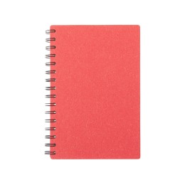 Блокнот на спирали в картонной обложке с переработанной бумагой "Mania", красный