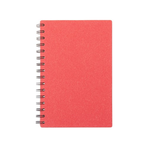 Блокнот на спирали в картонной обложке с переработанной бумагой "Mania", красный