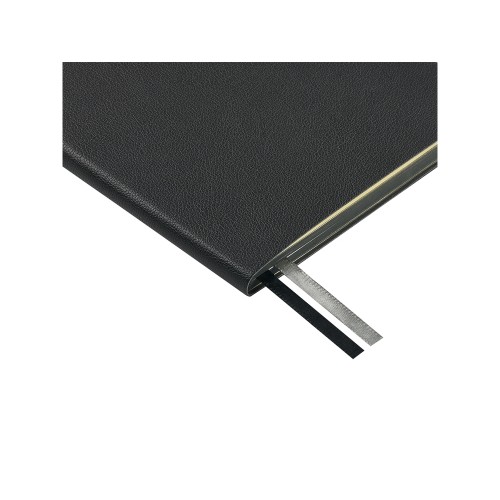 Блокнот А5 "Boston", черный с серым срезом