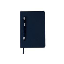 Бизнес-блокнот "С3" софт-тач с магнитом, твердая обложка, 96 листов, темно-синий