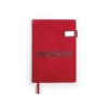 Бизнес блокнот А5 "Freya" с клапаном и карманом для визиток, твердая обложка, 128 листов, красный и бор