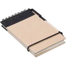 Блокнот А7 "Zuse" с ручкой шариковой, черный