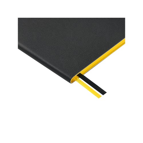 Блокнот А5 "Boston", черный с желтым срезом