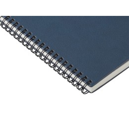 Блокнот А5 "Dante" из искусственной кожи на спирали, темно-синий